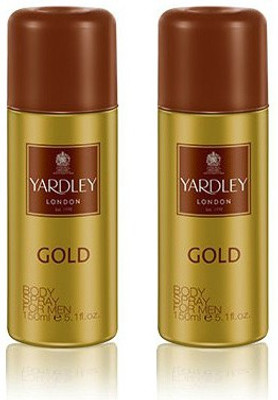 

Yardley London Gold Body Spray - For Men(300 ml, Pack of 2)