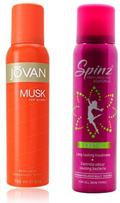 

Jovan Musk And Exotic Body Spray - For Women(300 ml, Pack of 2)