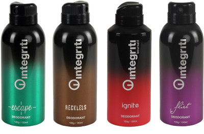 

Integriti INT_3 Deodorant Spray - For Men(600 ml, Pack of 4)
