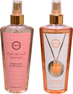 

Armaf 1 CLUB DE NUIT WOMEN::1 TAG HER Body Mist - For Men & Women(500 ml, Pack of 2)