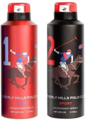 

Beverly Hills Polo Club no.1 and no.2 Deodorant Spray - For Men(300 ml, Pack of 2)