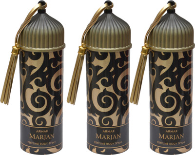 

Armaf Marjan 3 Brown Body Spray - For Men & Women(600 ml, Pack of 3)