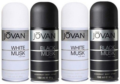 9 OFF on JOVAN Black Musk and White Musk Deodorant Spray For