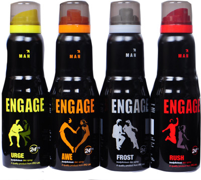 

Engage URGE,AWE,FROST,RUSH Deodorant Spray - For Men(600 ml, Pack of 3)