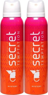 Secret Temptation Mystery Deodorant Spray (Pack of 2) Body Mist - For Women(300 ml, Pack of 2) available at flipkart for Rs.358