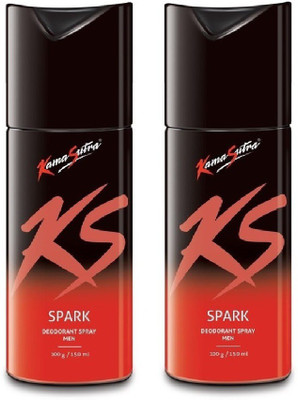 

KamaSutra Spark pack of 2 Deodorant Spray - For Men(300 ml, Pack of 2)