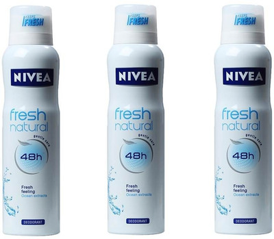 

Nivea Fresh Deodorant Spray - For Women(450 ml, Pack of 3)
