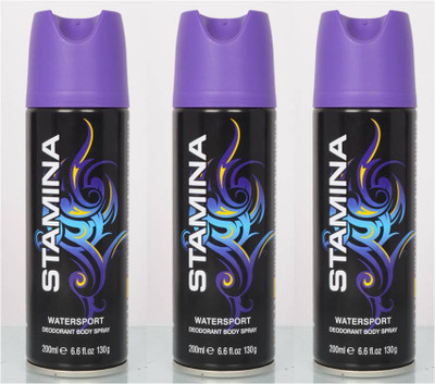

Stamina WaterSport Deodorant Spray - For Men(200 ml, Pack of 3)