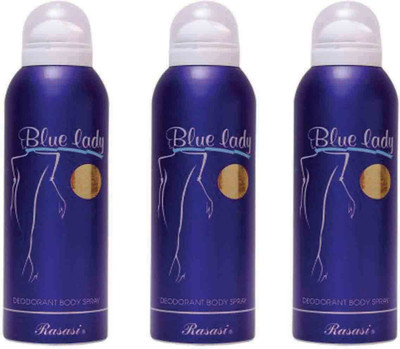 

Rasasi Blue Lady Deo Spray Set3- SA Body Mist - For Women(200 ml, Pack of 3)