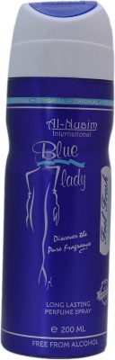 

Al Nuaim Blue Lady Deodorant Spray - For Men & Women(200 ml)