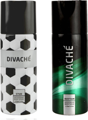 

Divache rhythm, stud Body Spray - For Men(150 ml, Pack of 2)