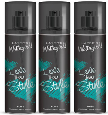 

Layer'r Wottagirl Poise Deodorant Spray - For Women(135 ml, Pack of 3)