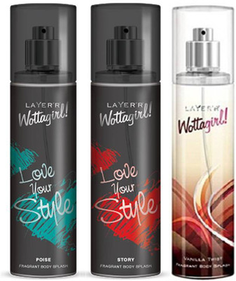 

Layer'r Poise,Story, Vanilla Twist Fragrant Deodorant Spray - For Women(135 ml, Pack of 3)