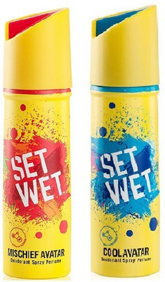 Set Wet ST-02 Body Spray - For Men(150 ml, Pack of 2)