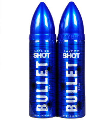 

LAYERR SHOT BULLET BANG Perfume Body Spray - For Men & Women(240 ml, Pack of 2)