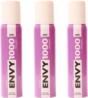 

Envy 1000 3 KISS DEO Deodorant Spray - For Women(345 g, Pack of 3)