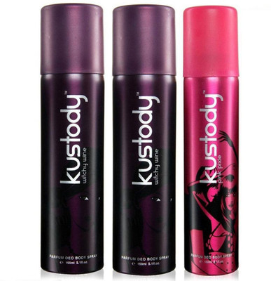 

Kustody pink-pixie-witchy-wine Deodorant Spray - For Men & Women(150 ml, Pack of 3)