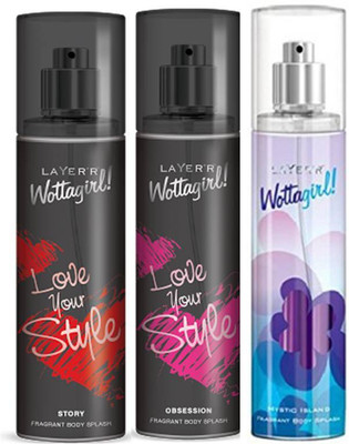 

Layer'r Story,Obsission, Mystic Island Fragrant Deodorant Spray - For Women(135 ml, Pack of 3)