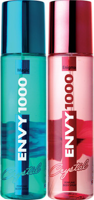 

Envy 1000 Enigma & Magic Crystal Deo Combo (Pack of 2) Body Spray Body Spray - For Women(270 ml, Pack of 2)
