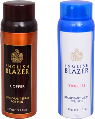 

English Blazer 1 COPPER::1 TIMELESS Deodorant Spray - For Men(200 g, Pack of 2)