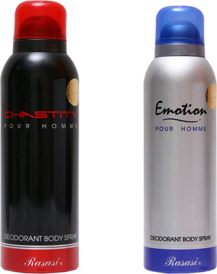 

Rasasi chastity,emotion Deodorant Spray - For Men & Women(200 ml)