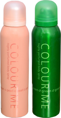 

Colour Me 1 PEARL::1 GREEN DEO Deodorant Spray - For Men(200 g, Pack of 2)