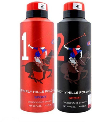

Beverly Hills Polo Club Combo Deodorants No 1 & 2 Body Spray - For Men(350 ml, Pack of 2)