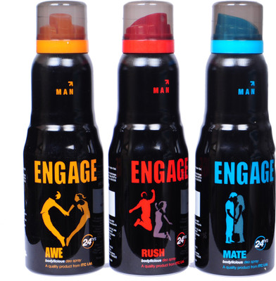 

Engage AWE,RUSH,MATE Deodorant Spray - For Men(450 ml)