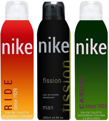 

Nike Ride Fission Casual Body Spray - For Men(600 ml, Pack of 3)