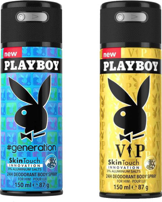 

Playboy Generation, vip (Pack of 2) Body Spray - For Men(150 ml, Pack of 2)