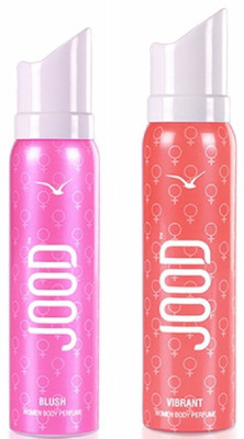 

JOOD Blush & Vibrant Women Body Perfume Combo - 120 ml Deodorant Spray - For Women(120 ml, Pack of 2)