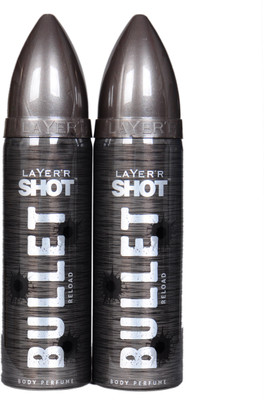 

LAYERR SHOT BULLET RELOAD Perfume Body Spray - For Men & Women(240 ml, Pack of 2)
