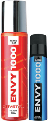 

Envy 1000 Texas Heat Crystal Deo 135 Ml & Dark Spray Nano 40 Ml Deodorant Spray - For Men(175 ml, Pack of 2)