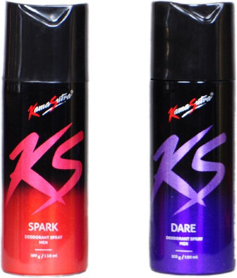 

KamaSutra spark & dare Deodorant Spray - For Men(150 ml, Pack of 2)