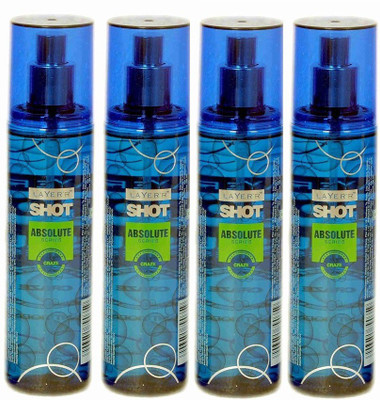 

Layer'r Shot - Absolute Series - Craze Deodorant Spray - For Men(540 ml, Pack of 4)