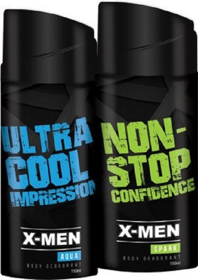

X-Men ultra cool impression & Non - Stop confidence Deodorant Spray - For Men(300 ml, Pack of 2)