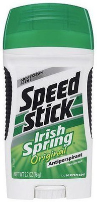 

Colgate-Palmolive Company Speed Stick Irish Spring Solid A/P Deodorant 2.7 oz. (Pack of 2) Deodorant Stick - For Men(80 ml, Pack of 2)