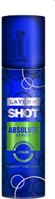 

Layer'r Shot Absolute Craze Deodorant Spray - For Men & Women(135 ml)