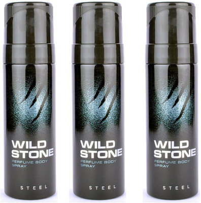 

Wild Stone Steel deo pack of 3 Perfume Body Spray - For Men(360 ml, Pack of 3)