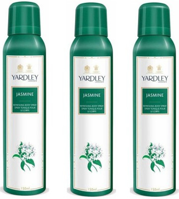 

Yardley London Jasmine Body Spray - For Women(450 ml, Pack of 3)