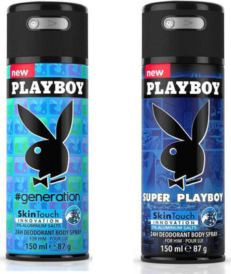 

Playboy Generation, Super Body Spray - For Men(150 ml, Pack of 2)
