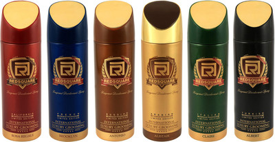 

Red Square REDSQUARE MIX COMBO Deodorant Spray - For Men & Women(1050 ml, Pack of 6)