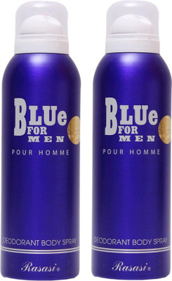Rasasi blue for man Deodorant Spray - For Men(200 ml, Pack of 2)