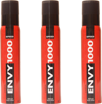 

Envy 1000 3 SPEED DEO Deodorant Spray - For Men & Women(345 g, Pack of 3)
