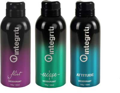 

Integriti INT_16 Deodorant Spray - For Men(450 ml, Pack of 3)