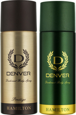 

Denver Hamilton and Prestige Deo Combo (Pack of 2) Deodorant Spray - For Men(330 ml, Pack of 2)