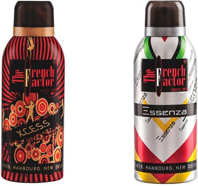 

French Factor pack2deoXcEss Deodorant Spray - For Men(1 ml, Pack of 2)