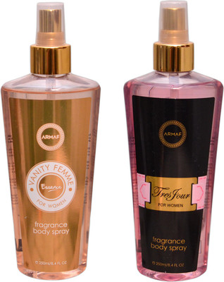 

Armaf 1 VANITY FEMME::1 TRES POUR FEMME Body Mist - For Men & Women(500 ml, Pack of 2)