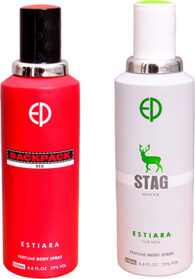 2 OFF on ESTIARA 1 BACKPACK RED 1 STAG WHITE Deodorant Spray