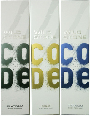 

Wild Stone Code Platinum Gold Titanium combo Body Spray - For Men(360 ml, Pack of 3)